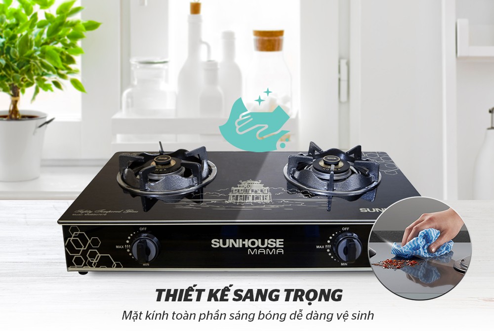 Bếp gas dương kính Sunhouse MAMA MMBB0787B