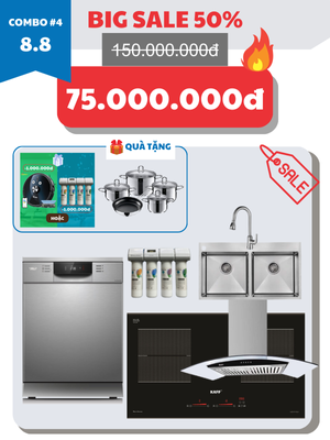Combo #4 8.8 Bếp Hút Chậu Vòi MLN MRC