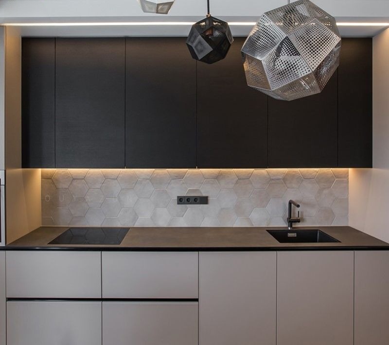 Tủ bếp gỗ công nghiệp An Cường Gỗ MDF phủ Melamine BVS30