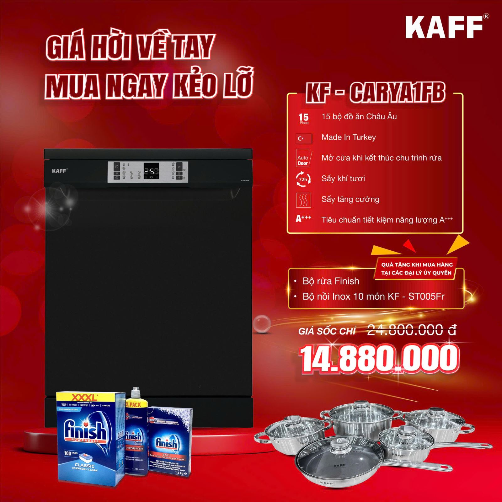 Máy rửa bát Kaff KF-CARYA1FB