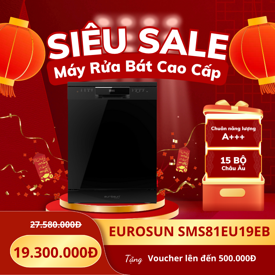 Máy rửa bát 15 bộ Eurosun SMS81EU19EB