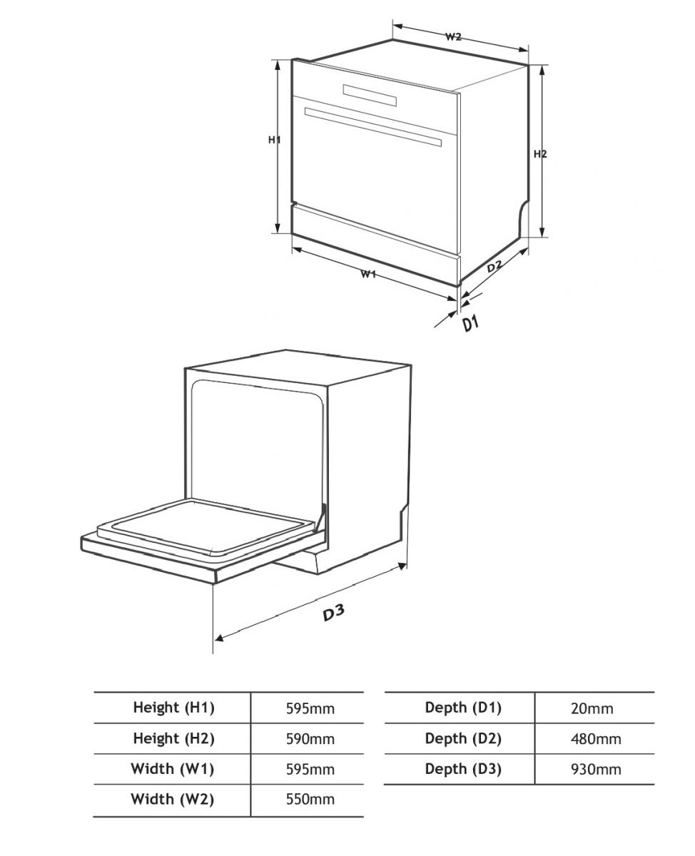 Máy rửa bát 8 bộ Arber ABMRB08GD