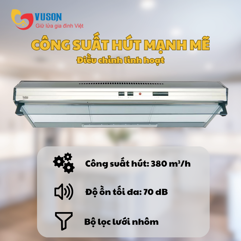 Máy hút mùi Beko CFB9433XH