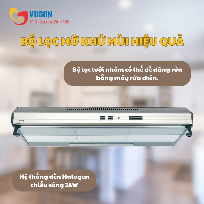 Máy hút mùi Beko CFB9433XH