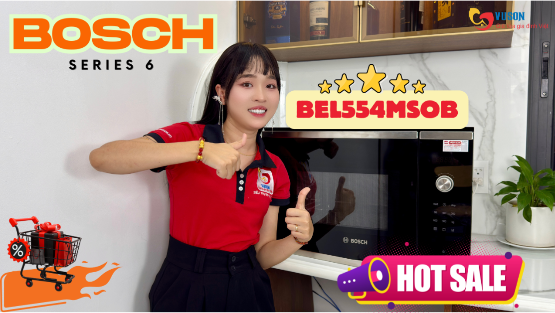 Lò vi sóng Bosch BEL554MS0B Serie 6 – Trợ thủ đắc lực cho căn bếp hiện đại