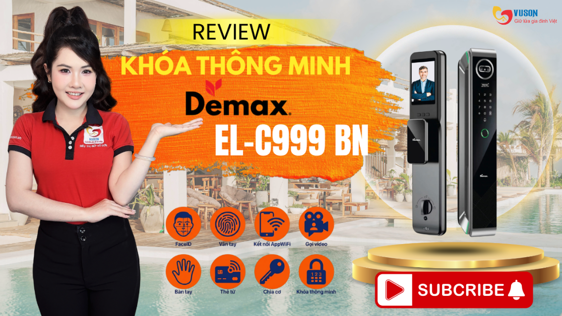 Review Khóa Demax EL-C999 BN — Mở Cửa Không Chạm Cho Cửa Gỗ Gia Đình