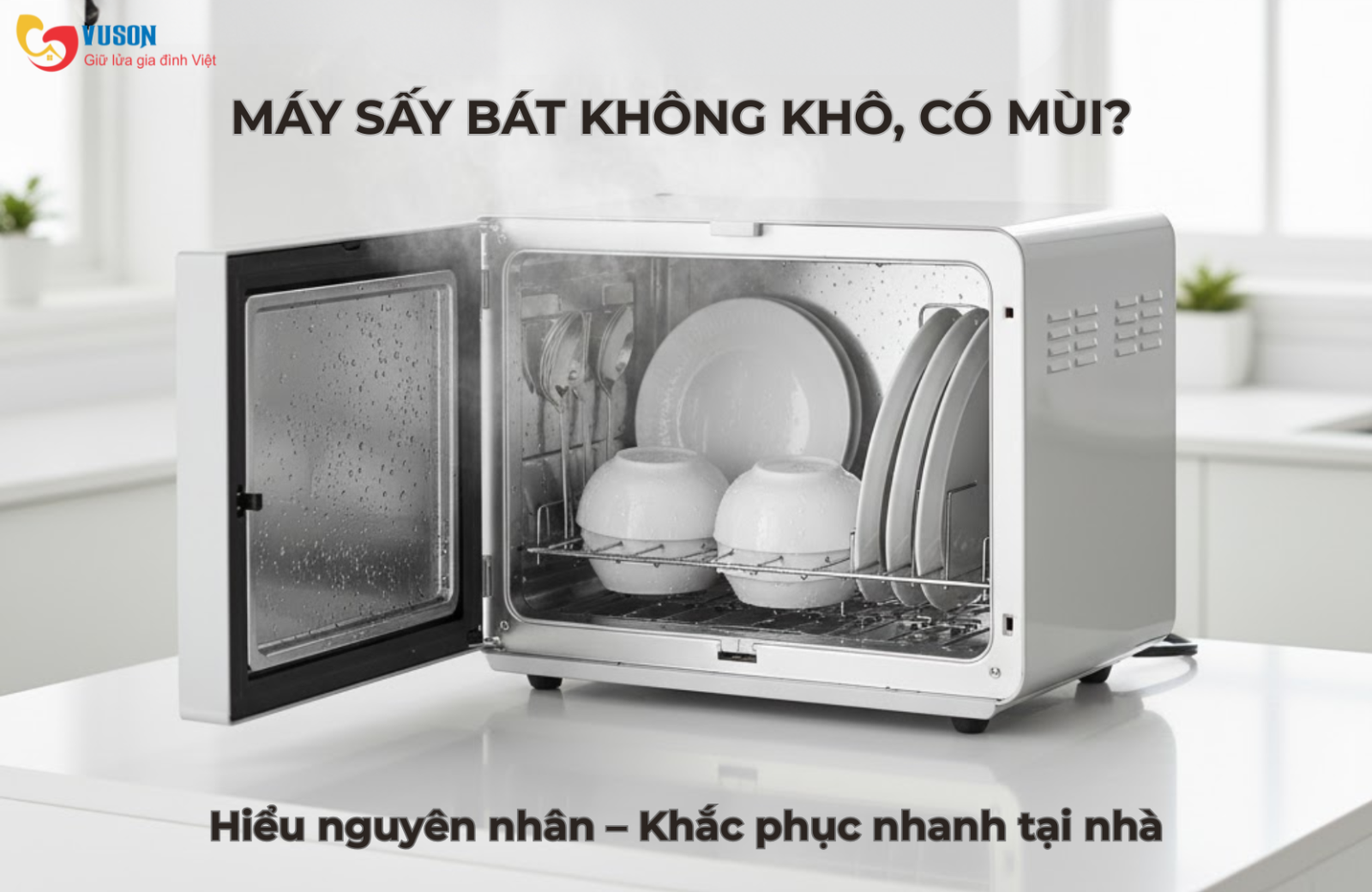Máy Sấy Bát Không Khô Có Mùi? 5 Nguyên Nhân & Cách Khắc Phục Ngay Tại Nhà