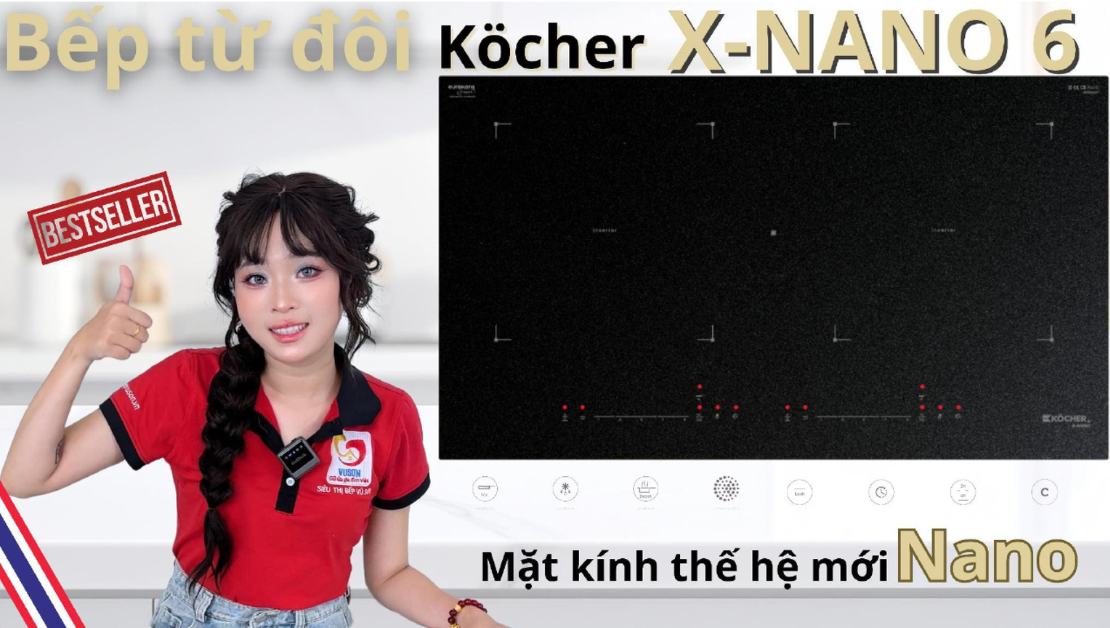 Bếp từ Kocher X-NANO 6 – Đánh giá chi tiết mẫu bếp chống trầy đáng chú ý hiện nay