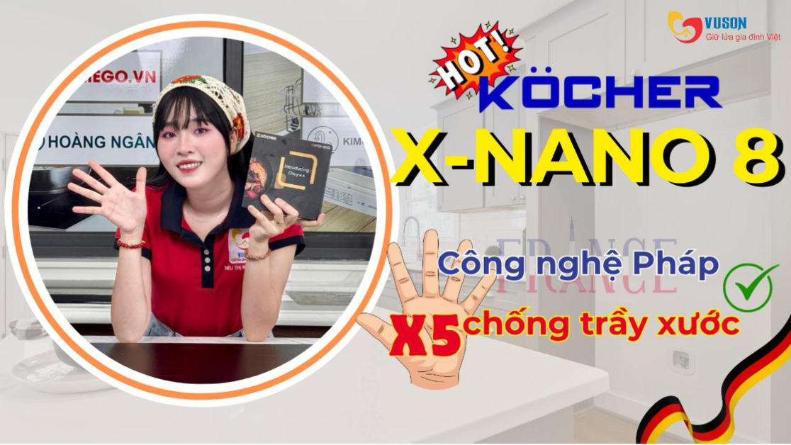 Giới thiệu bếp từ Kocher X-Nano X8: Công Nghệ Mặt Kính X-Nano Đột Phá