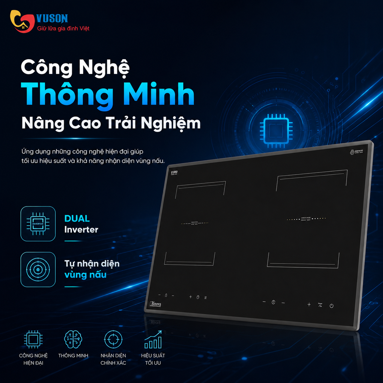 Bếp từ Binova BI-166Plus