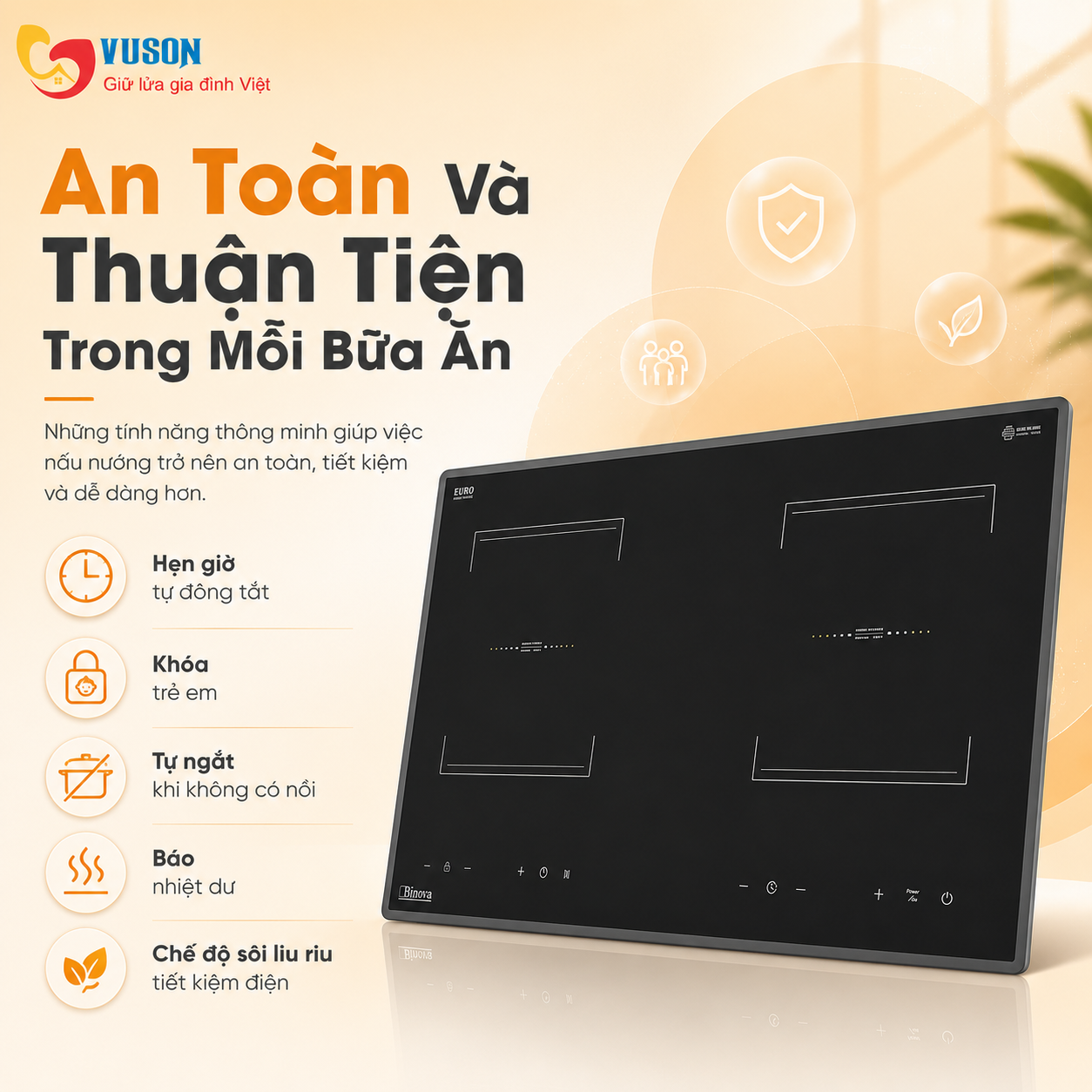 Bếp từ Binova BI-166Plus