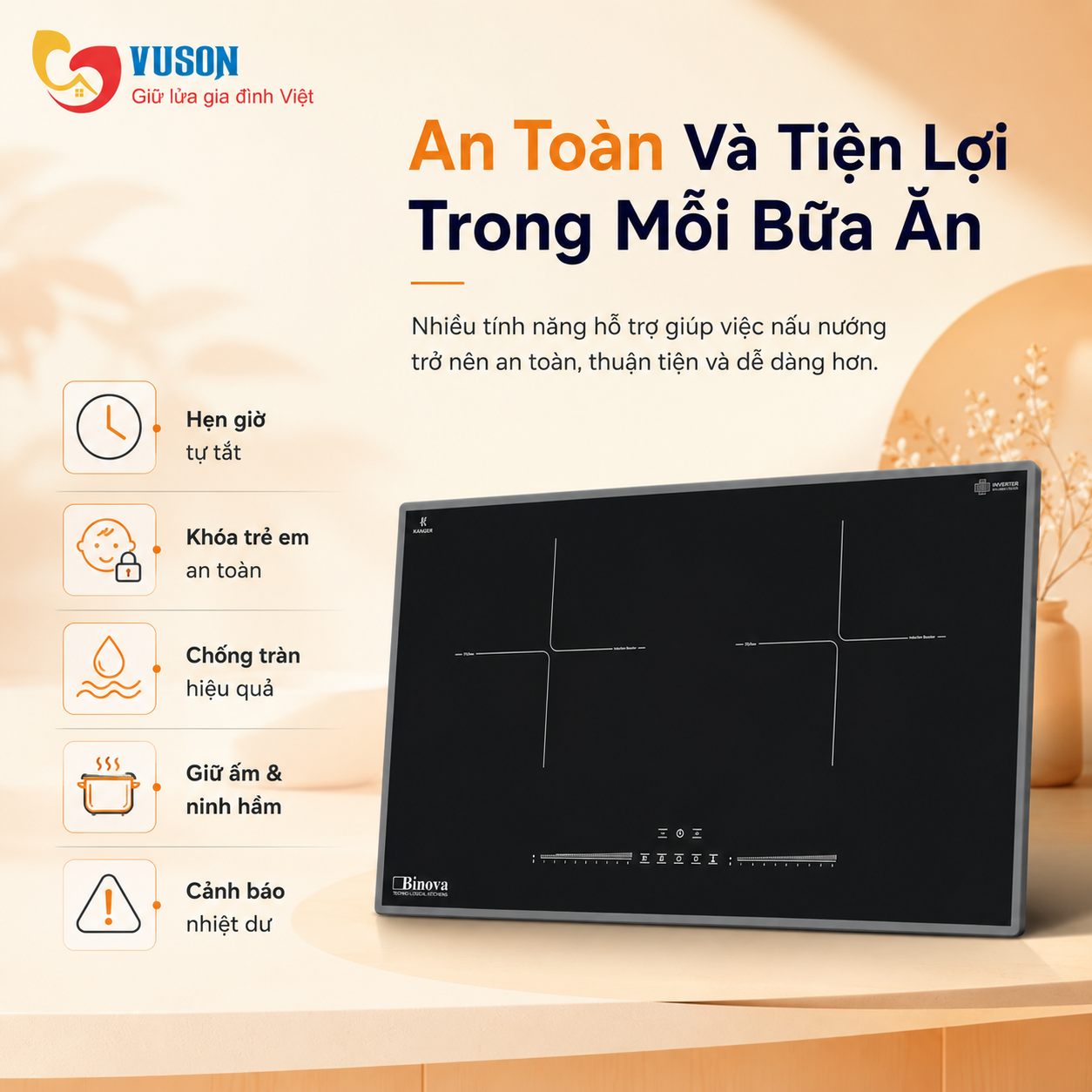 Bếp từ Binova BI-590Plus Series 6