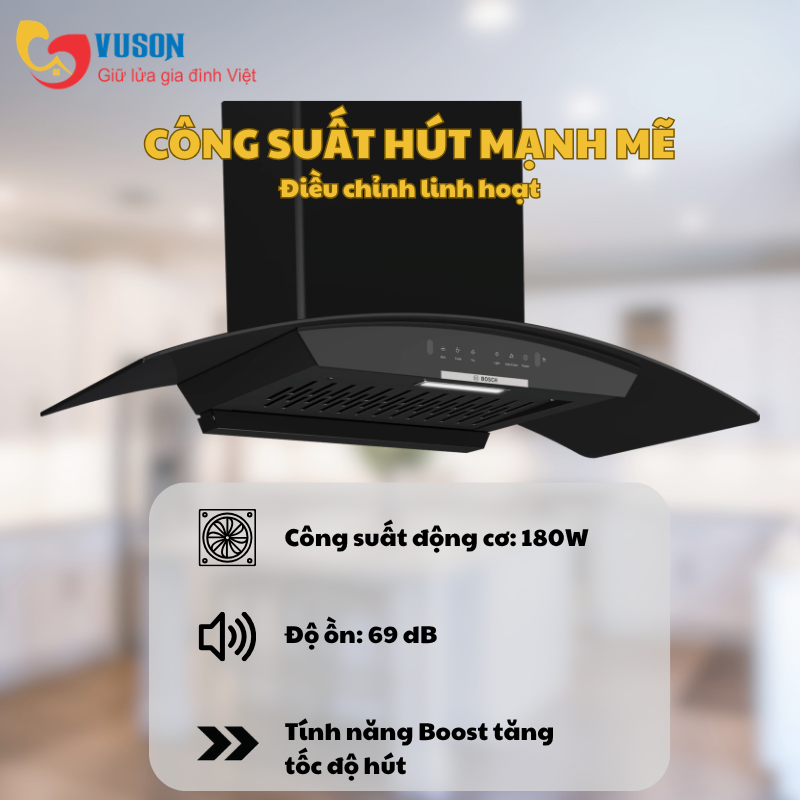 MÁY HÚT MÙI KÍNH CONG BOSCH DWA98IJ60I SERI 4 90CM