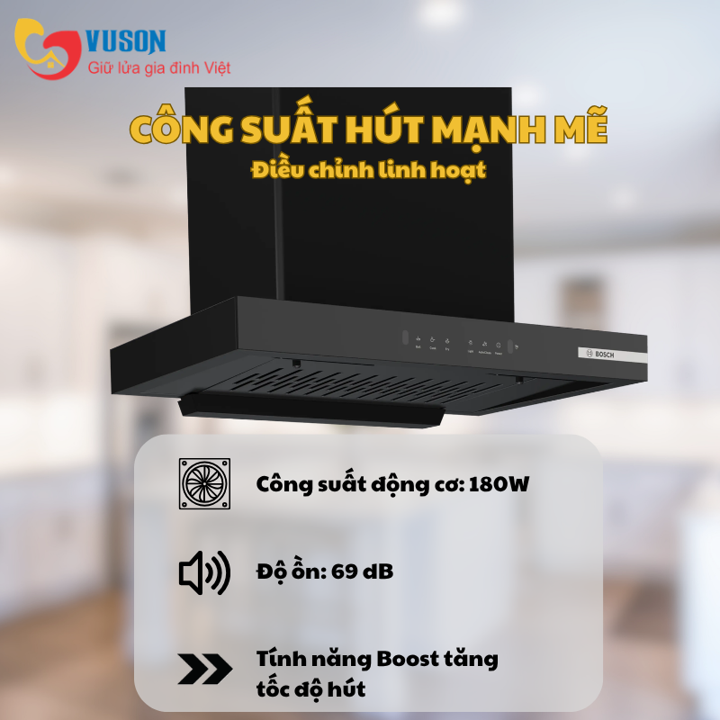 MÁY HÚT MÙI ÁP TƯỜNG BOSCH DWB68IJ60I SERI 4 60CM