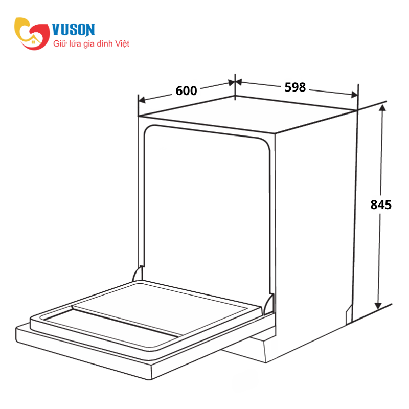 Máy rửa bát Brandt DWF147DS
