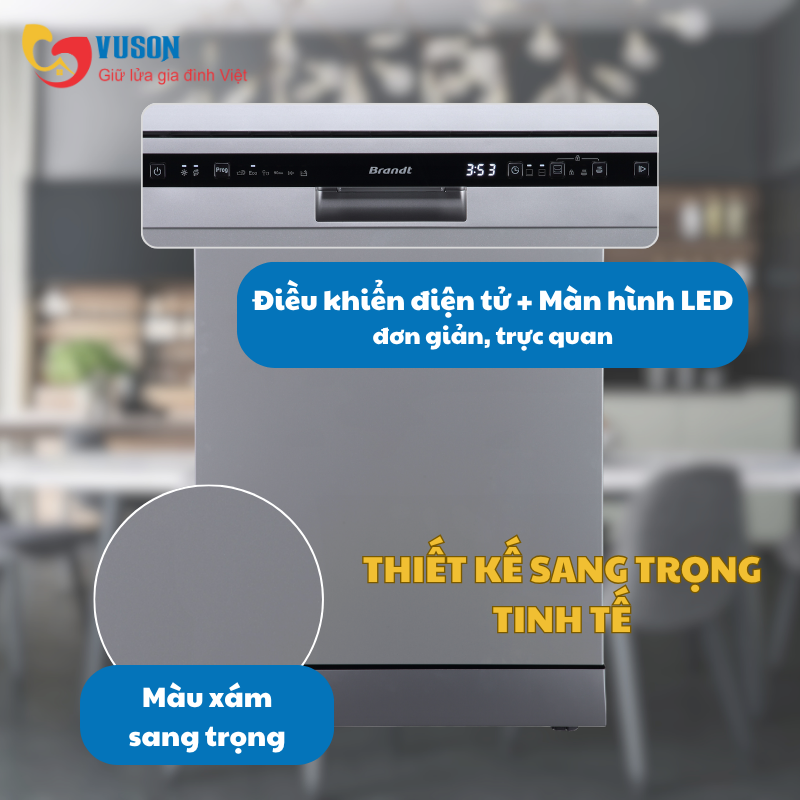 Máy rửa bát Brandt DWF147DS