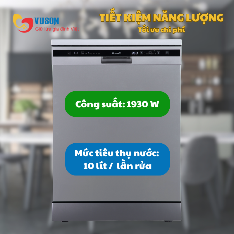 Máy rửa bát Brandt DWF147DS