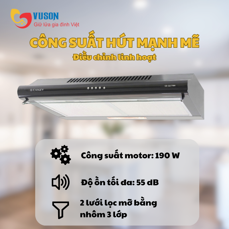 Máy hút mùi Canzy CZ-2277BB