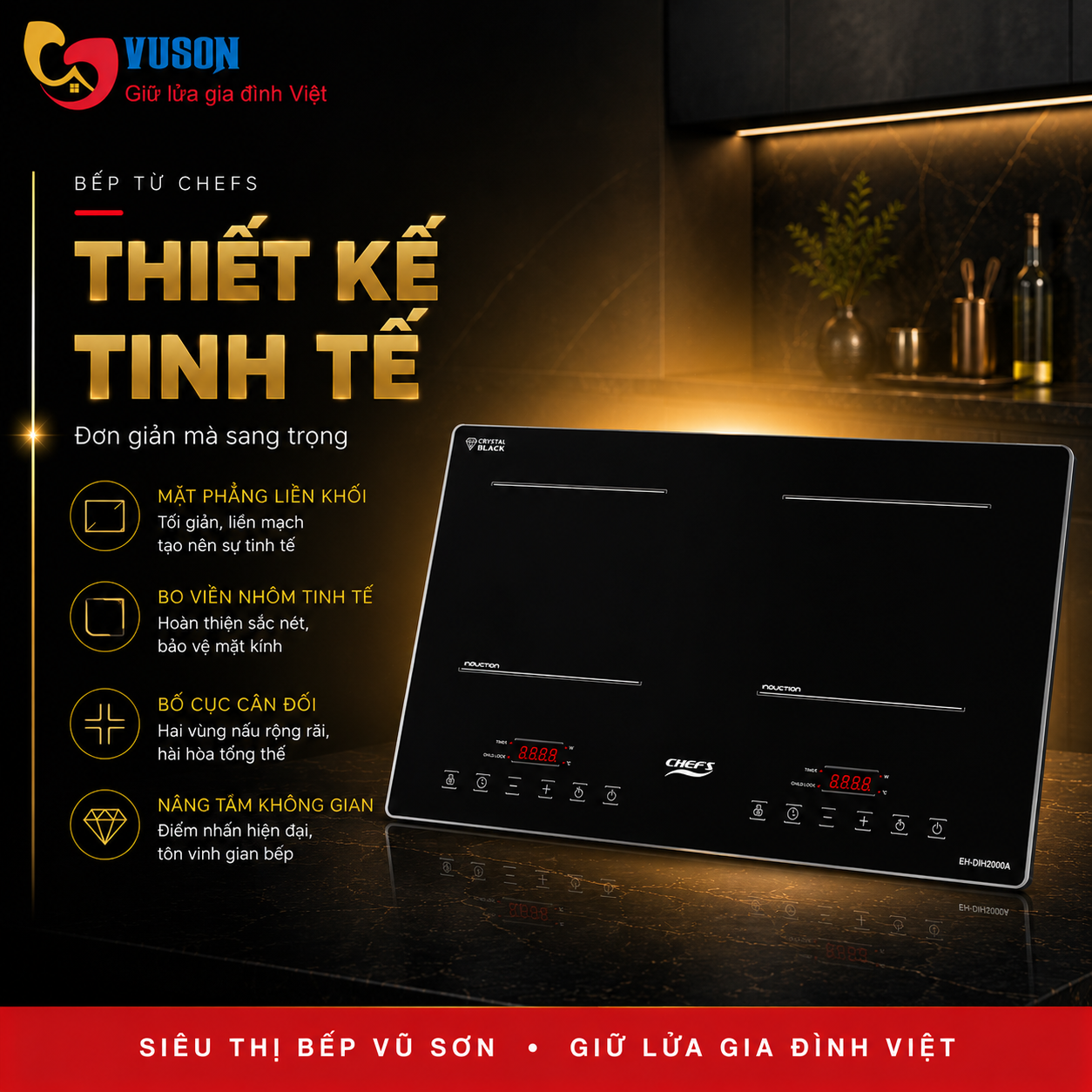 Bếp từ Chefs EH-DIH2000A