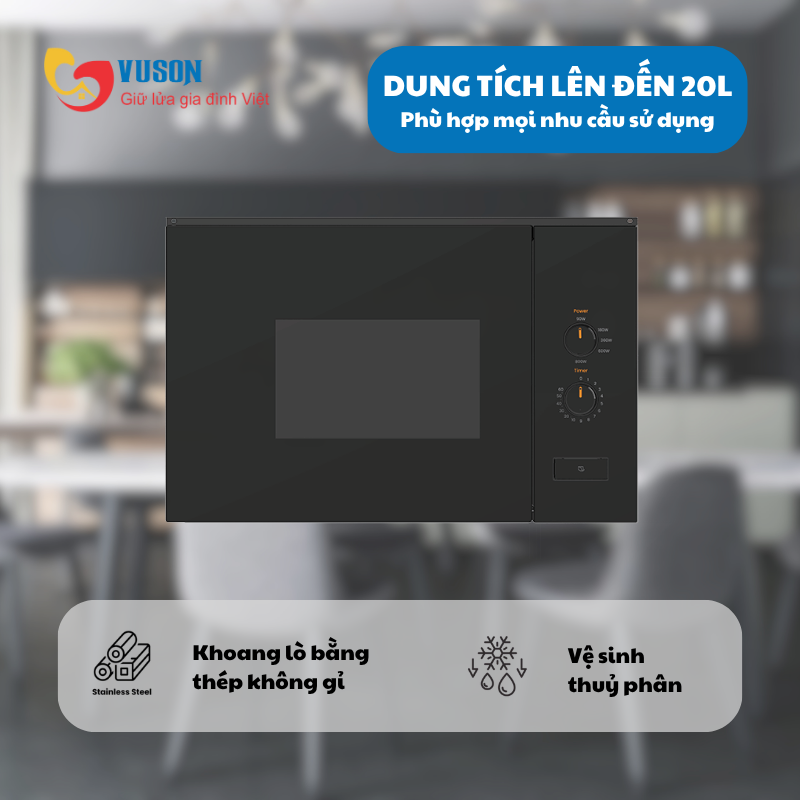 Lò vi sóng âm tủ Comfee CMW-S20KB