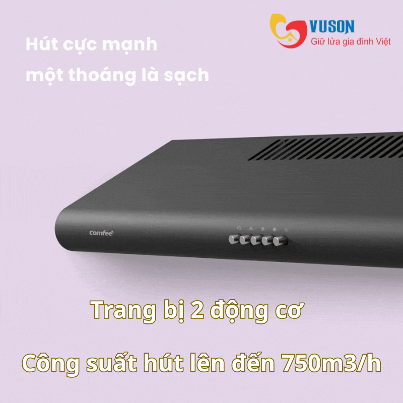 Máy hút mùi Comfee CH-70SF49B