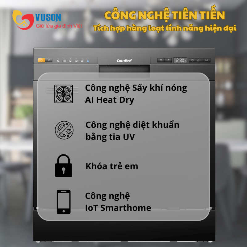 Máy rửa bát Comfee CDW-10F60TB