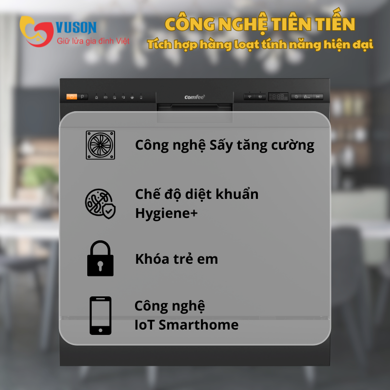 Máy rửa bát Comfee CDW-8F60RB