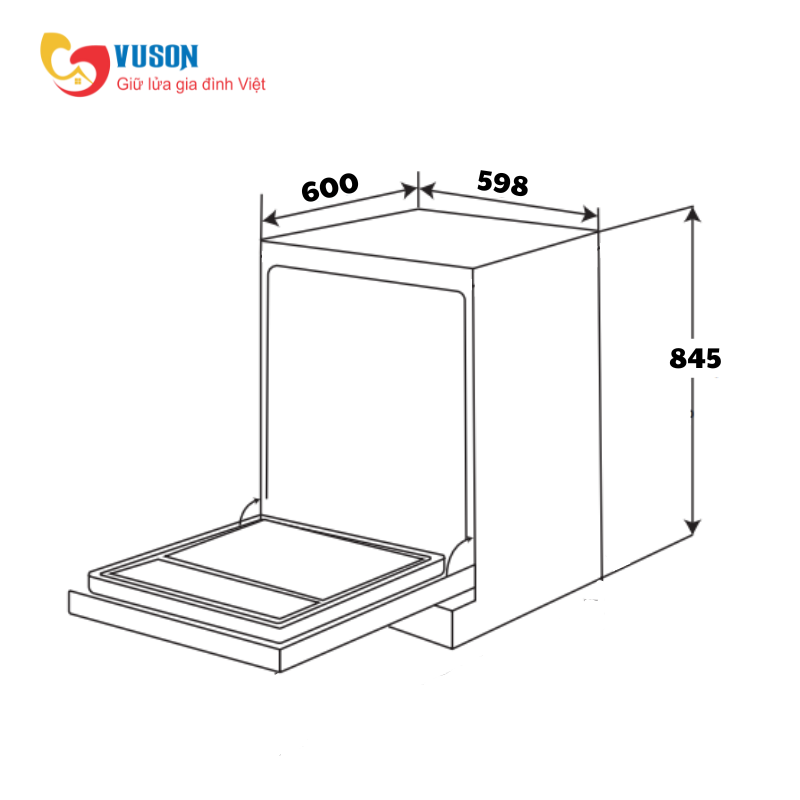Máy rửa bát Comfee CDWEF1533GB-WU-VN