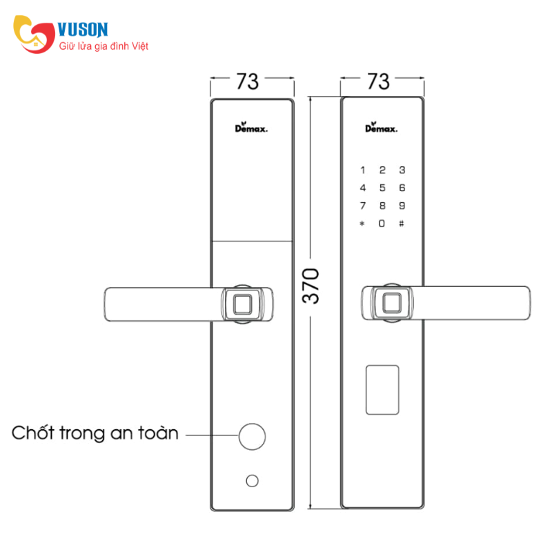 Khóa cửa thông minh Demax EL-C88 SV