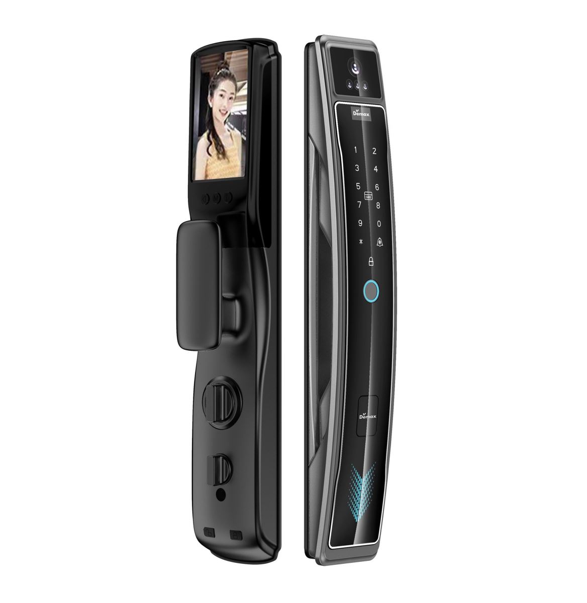 Khóa cửa gỗ Demax SL918 MG nhận diện khuôn mặt, App wifi