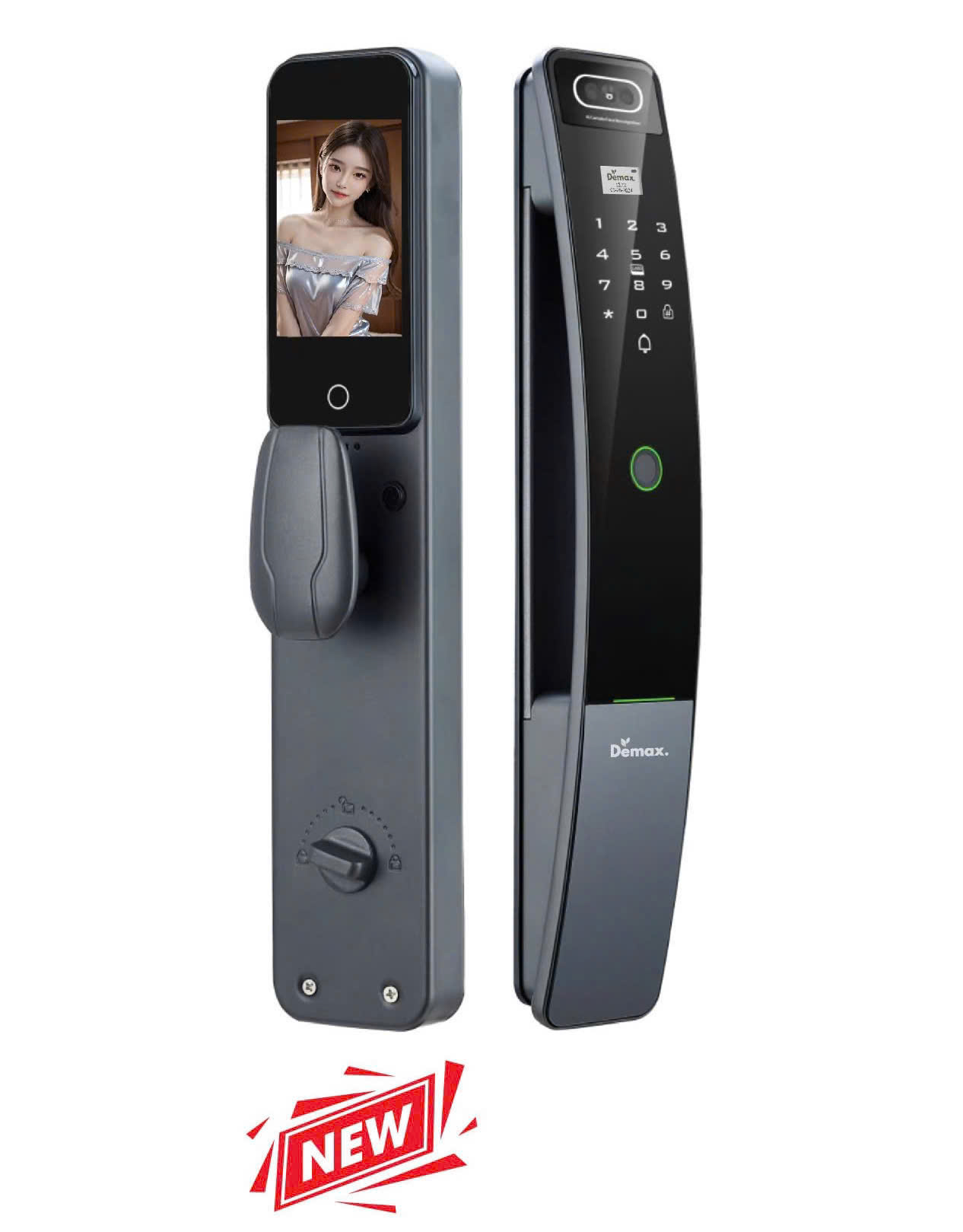 Khóa cửa gỗ thông minh Demax SL910 GS Face ID, App wifi