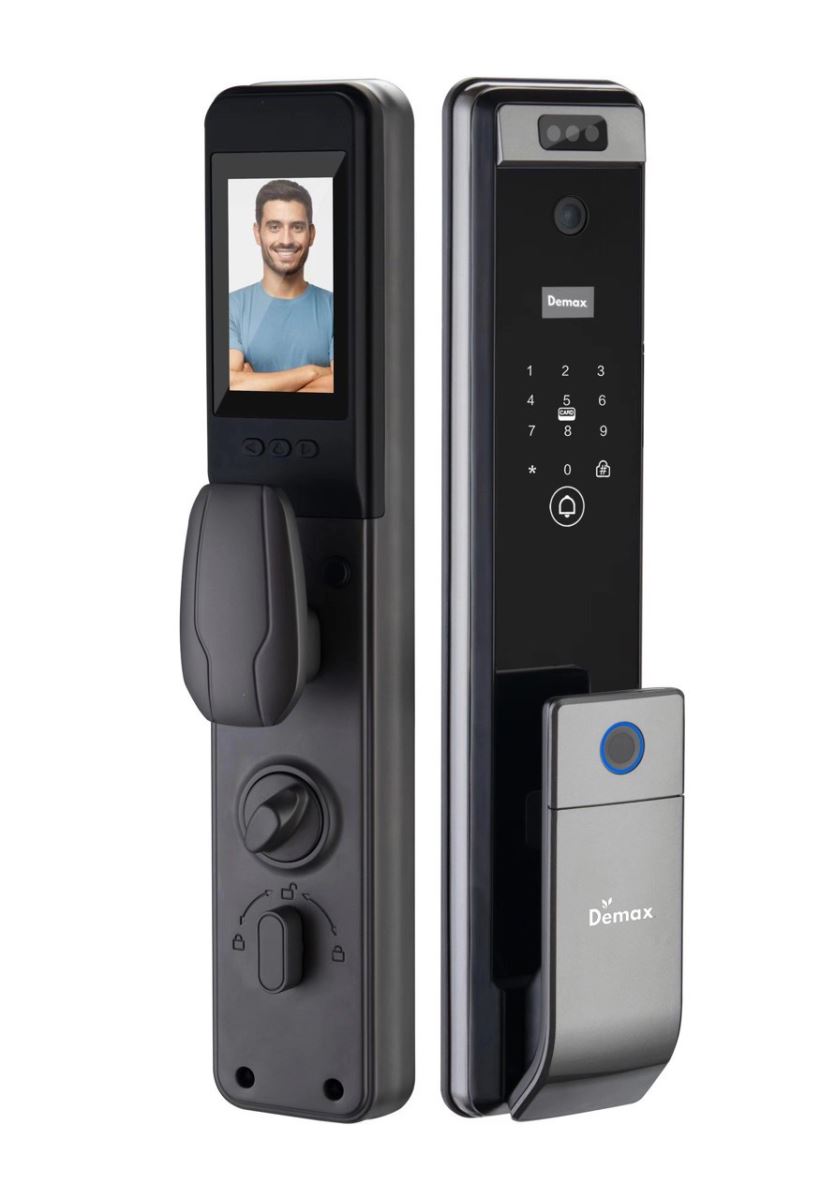 Khóa cửa điện tử Demax SL916 GS Face ID, App Wifi, Remote