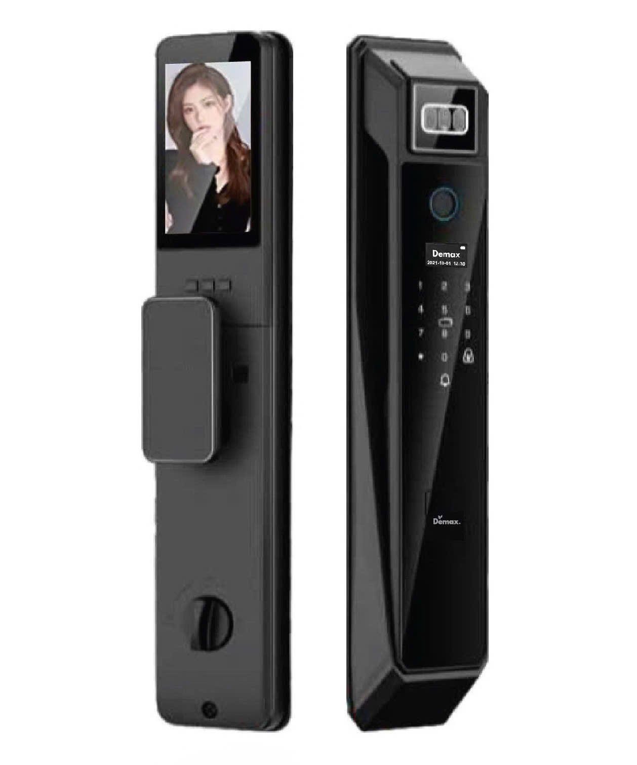 Khóa cửa gỗ thông minh Demax EL-C910 BL Face ID, App wifi