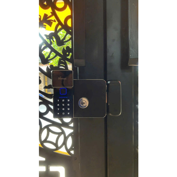 Khoá cửa sắt Demax EL608 AC CNC ảnh thực tế