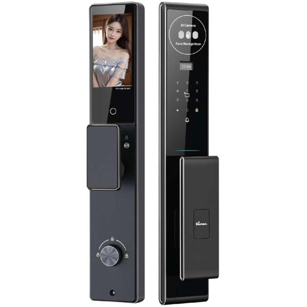 Khoá cửa vân tay Demax SL966 Pro CNC Face ID, App wifi