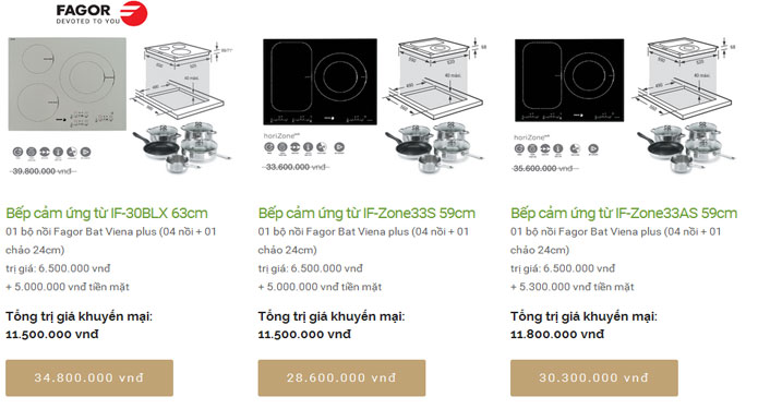 3 model bếp từ Fagor siêu lòng người nội trợ dịp tết