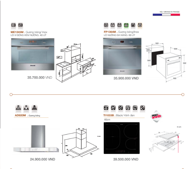 bộ sản phẩm miror Ưu đãi 30% khi mua các bộ sản phẩm của Brandt