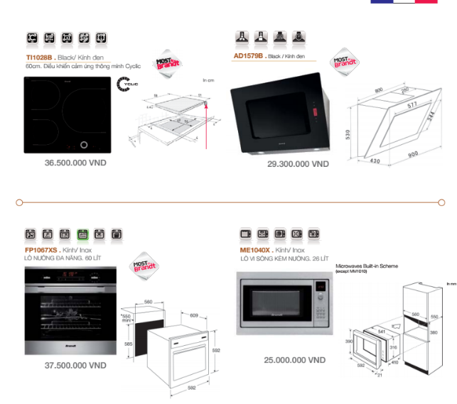bộ sản phẩm black Ưu đãi 30% khi mua các bộ sản phẩm của Brandt