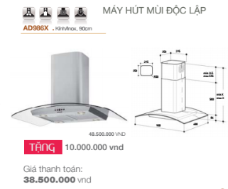 hút mùi độc lập