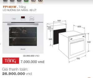 lò nướng brandt Giảm giá đến 7 triệu đồng nhiều model lò nướng đa năng của Brandt