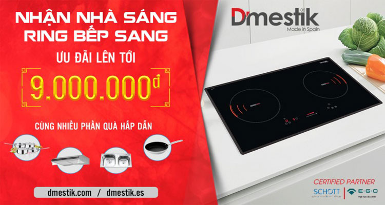 Ưu đãi 10% và tặng chảo cao cấp khi mua bếp từ Dmestik ES721 DKI