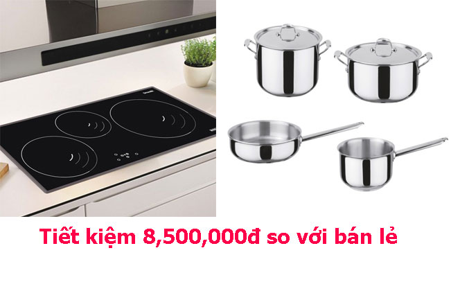 Combo bếp từ Dmestik ES753 DKI + bộ nồi DS4 giảm giá bất ngờ