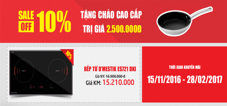 Bếp từ Dmestik ES721 DKI giảm giá sốc đón Tết