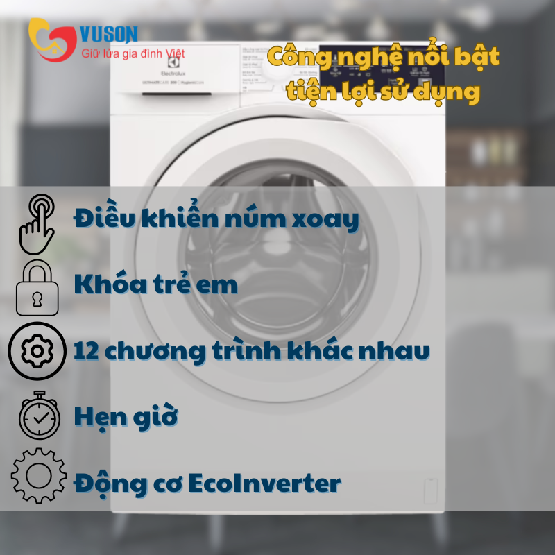 Máy giặt cửa ngang Electrolux EWF1024D3WB