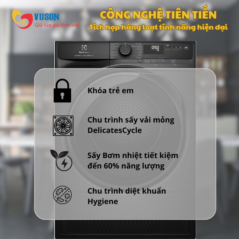 Máy sấy quần áo Electrolux EDH803J5SC