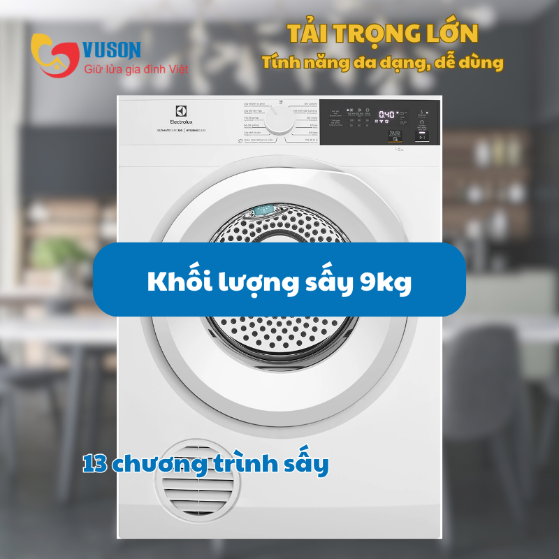 Máy sấy quần áo Electrolux EDS904H3WC