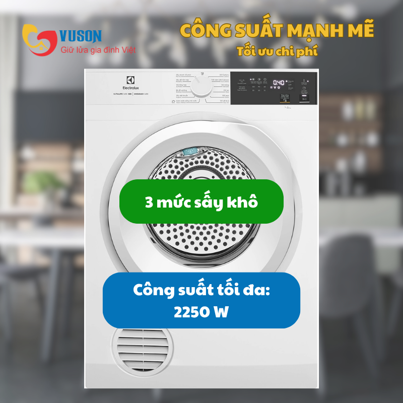 Máy sấy quần áo Electrolux EDS904H3WC