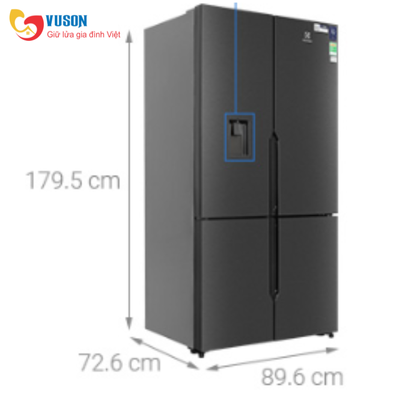 Tủ lạnh 4 cánh Electrolux EQE5660A-B