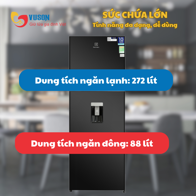 Tủ lạnh Electrolux ETB3460L-B