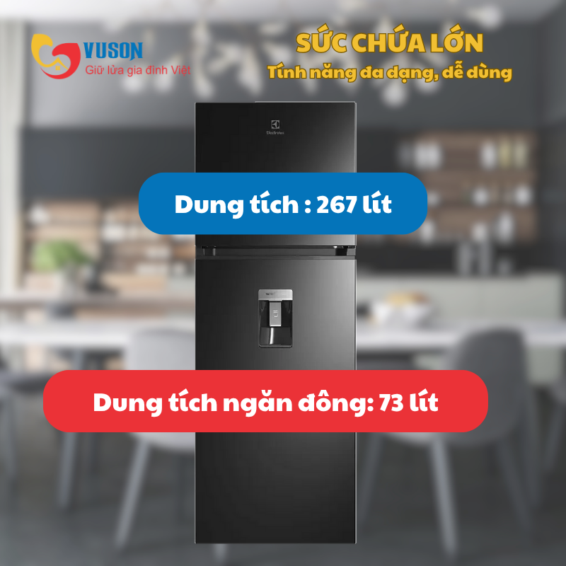 Tủ lạnh Electrolux ETB3740M-H